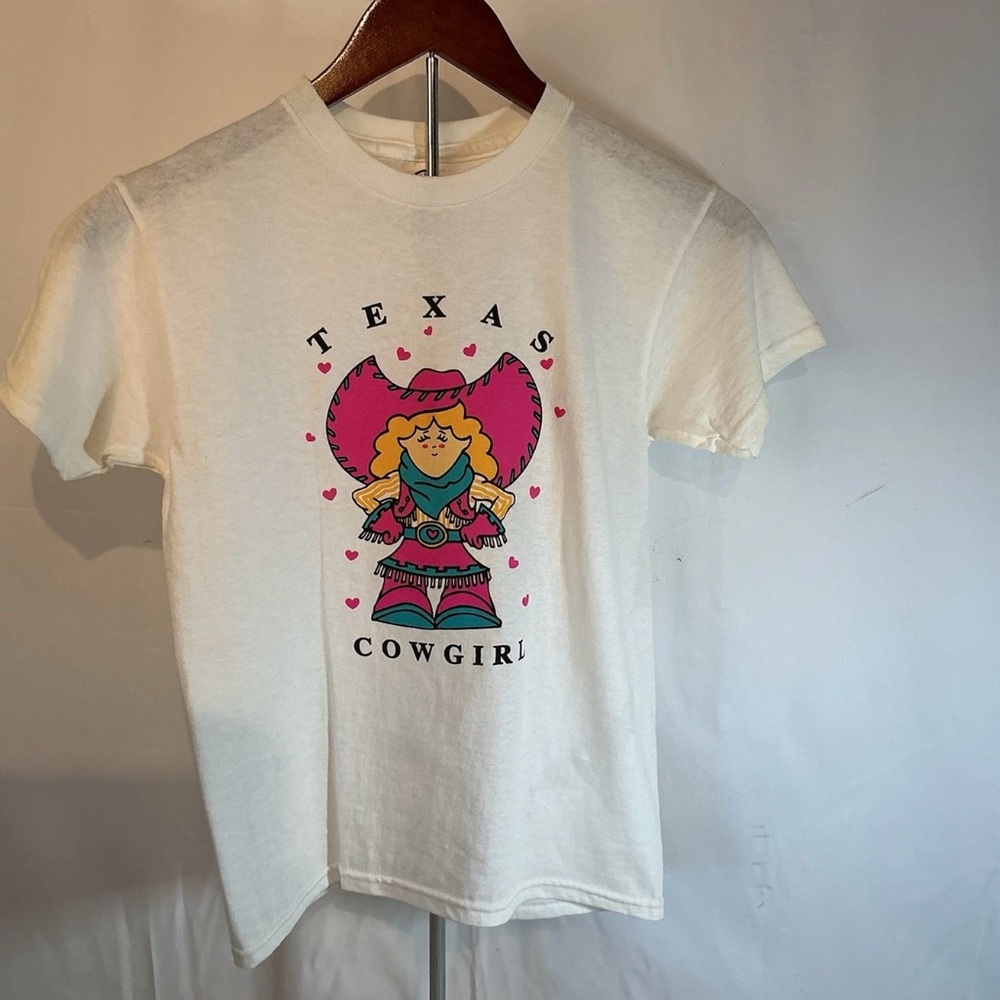 Delta Kids Texas Cowgirl T-Shirt - White and Pink